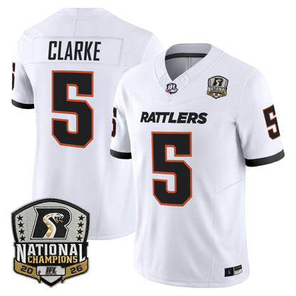 Men's Arizona Rattlers 2026 Vapor Limited Jersey - National Campions Patch - All Stitched
