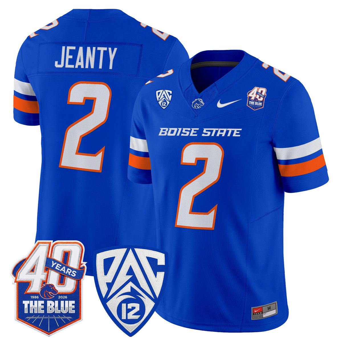 Boise State Broncos 2026 Vapor Limited Jersey - 40th Anniversary Patch -  Stitched
