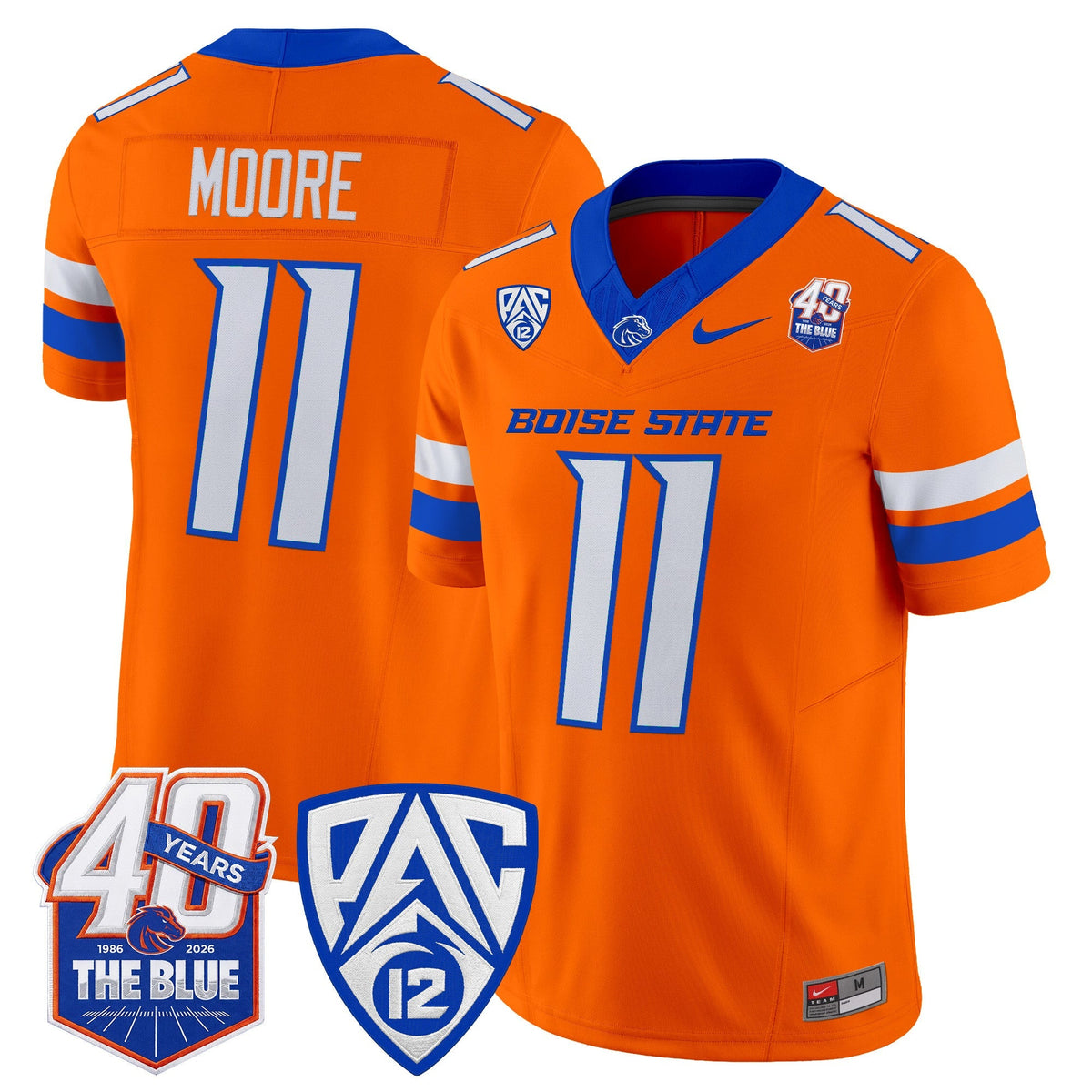 Boise State Broncos 2026 Vapor Limited Jersey - 40th Anniversary Patch -  Stitched
