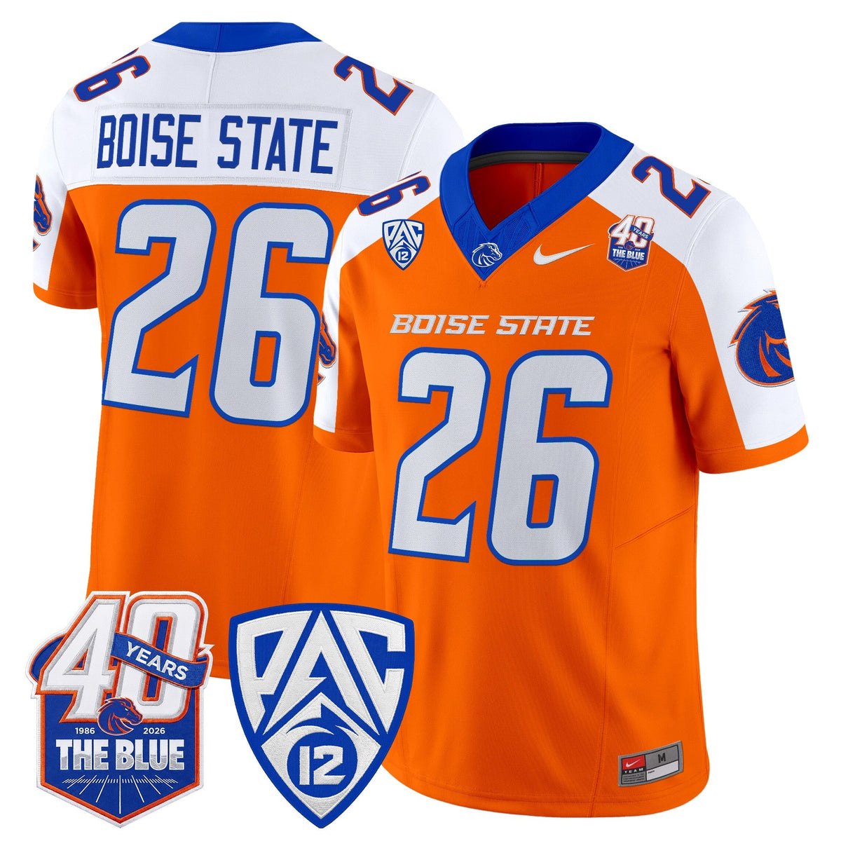 Boise State Broncos 2026 Vapor Limited Jersey - 40th Anniversary Patch -  Stitched