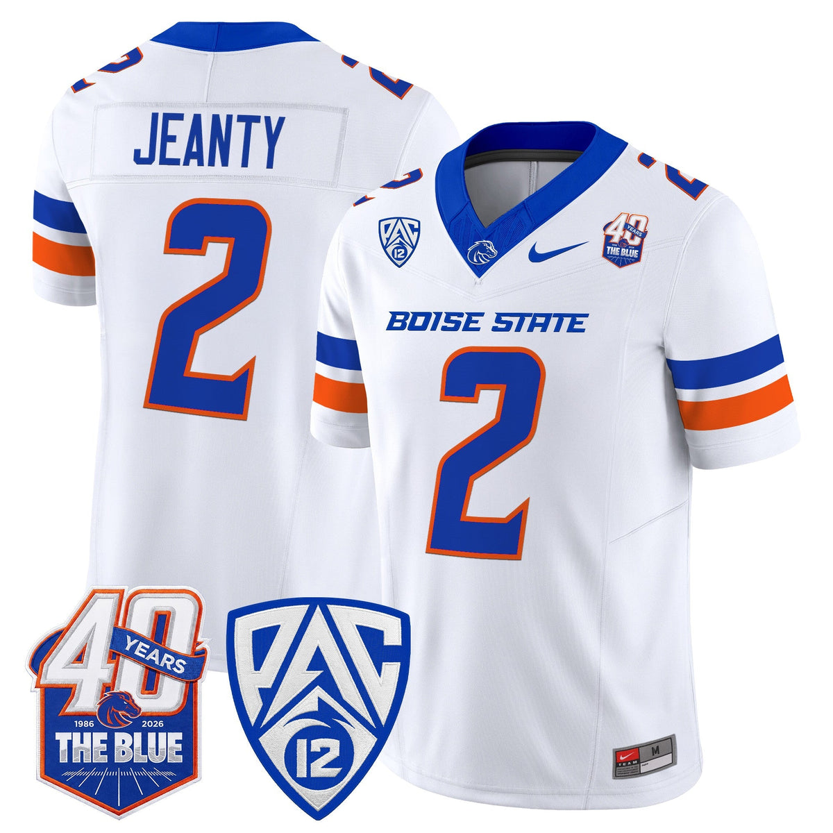 Boise State Broncos 2026 Vapor Limited Jersey - 40th Anniversary Patch -  Stitched