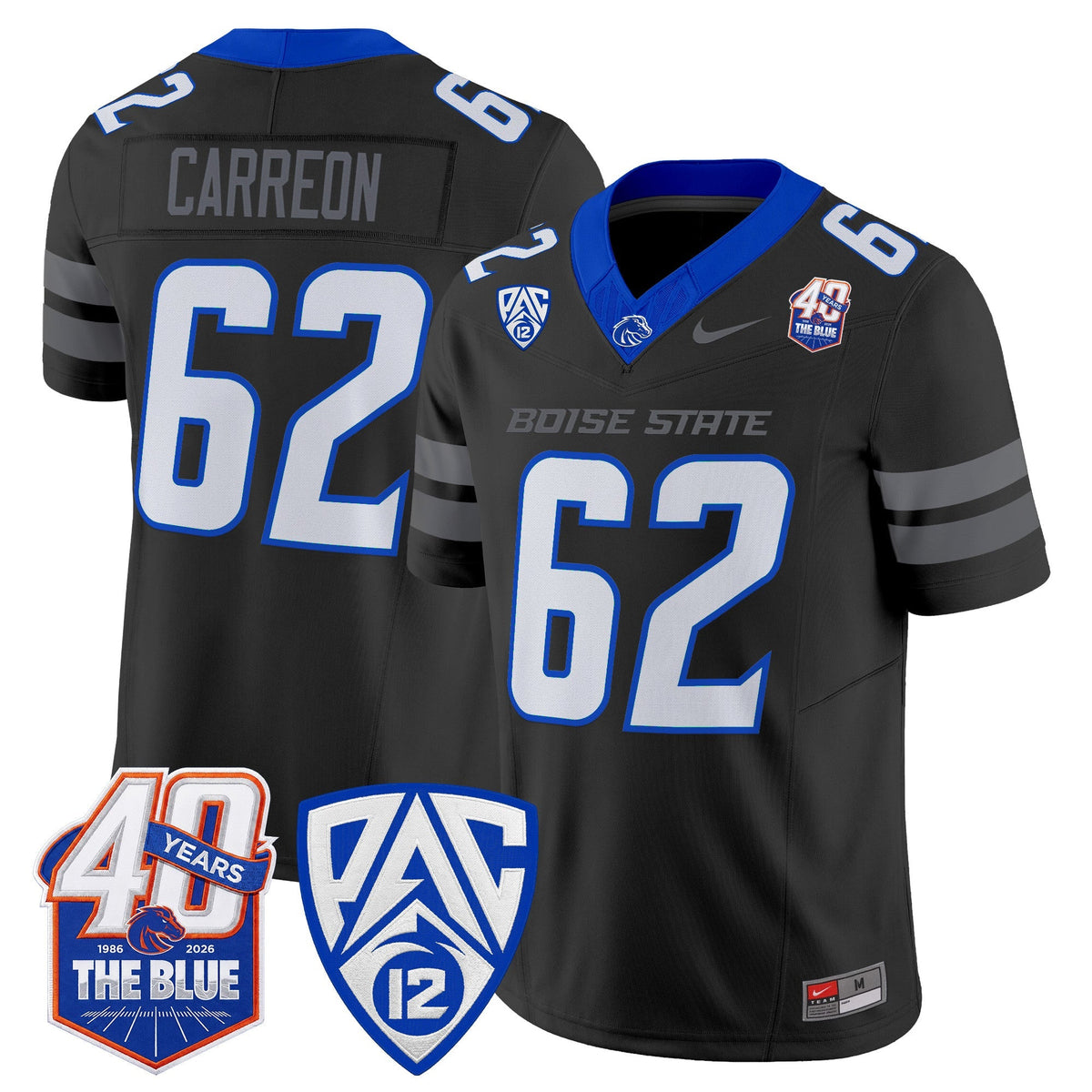 Boise State Broncos 2026 Vapor Limited Jersey - 40th Anniversary Patch -  Stitched