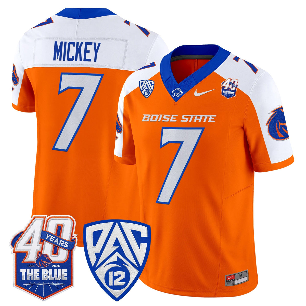 Boise State Broncos 2026 Vapor Limited Jersey - 40th Anniversary Patch -  Stitched