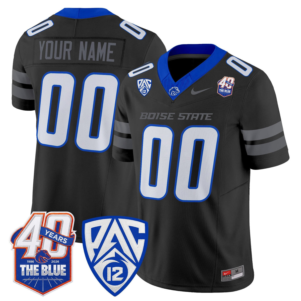Boise State Broncos 2026 Vapor Limited Custom Jersey - 40th Anniversary Patch -  Stitched