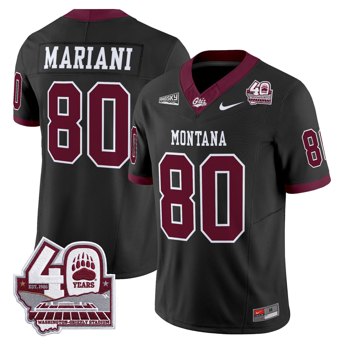 Montana Grizzlies 2026 Vapor Limited Jersey - 40th Anniversary Patch -  Stitched