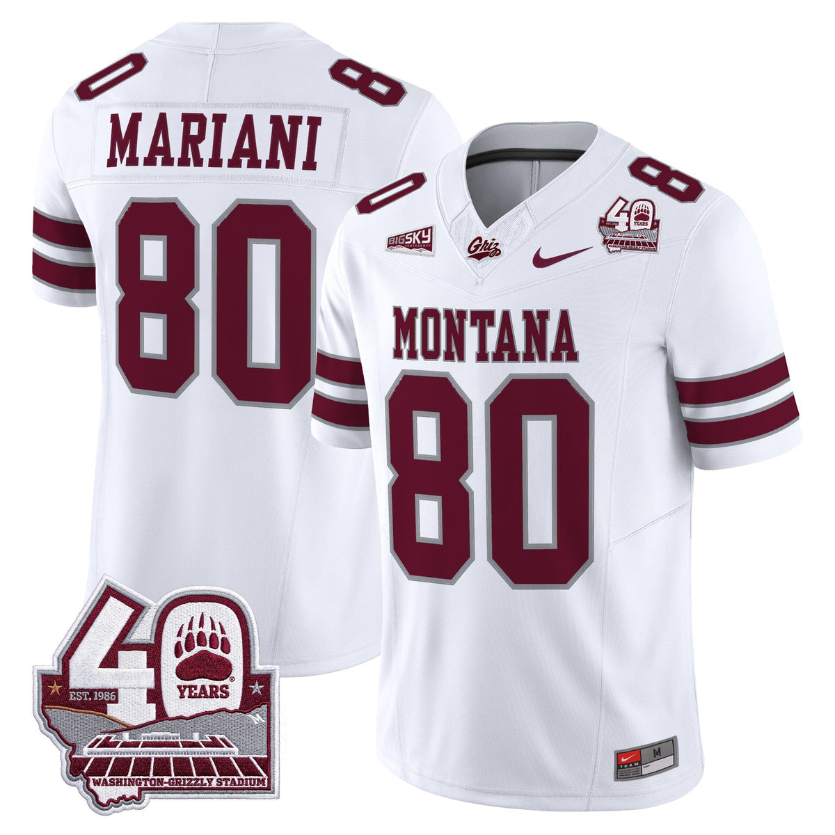 Montana Grizzlies 2026 Vapor Limited Jersey - 40th Anniversary Patch -  Stitched