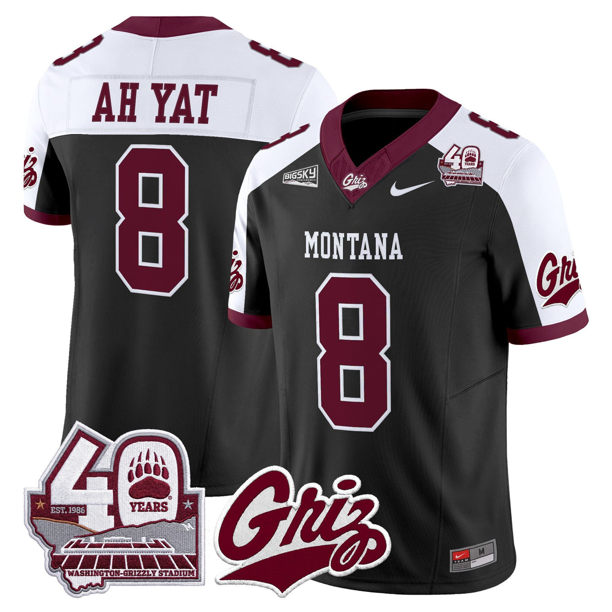 Montana Grizzlies 2026 Vapor Limited Jersey - 40th Anniversary Patch -  Stitched