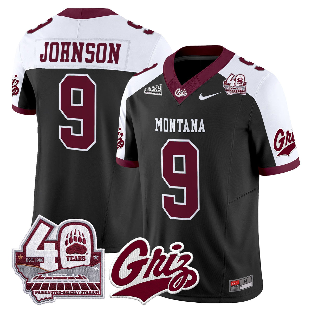 Montana Grizzlies 2026 Vapor Limited Jersey - 40th Anniversary Patch -  Stitched
