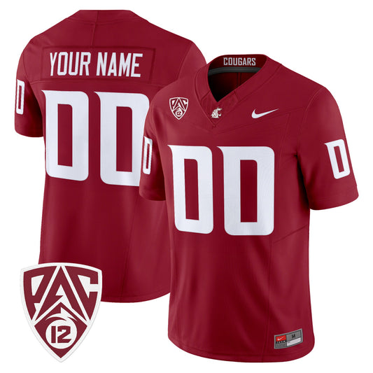 Washington State Cougars 2026 Vapor Limited Custom Jersey - All Stitched