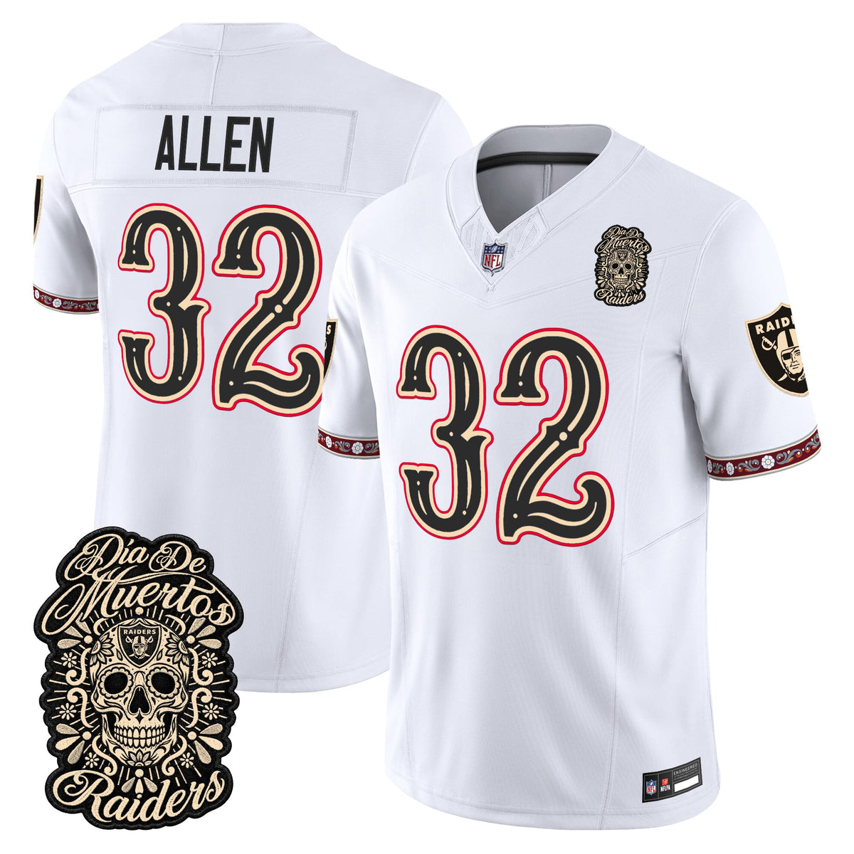 Las Vegas Raiders Día de los Muertos Vapor Limited Jersey - Stitched