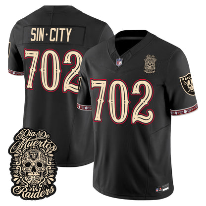 Las Vegas Raiders Día de los Muertos Vapor Limited Jersey - Stitched