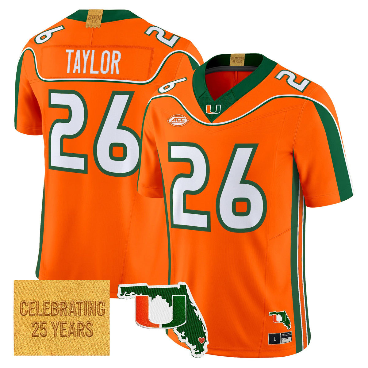 Miami Hurricanes 2001 Throwback Vapor Limited Jersey - Florida Patch - Stitched