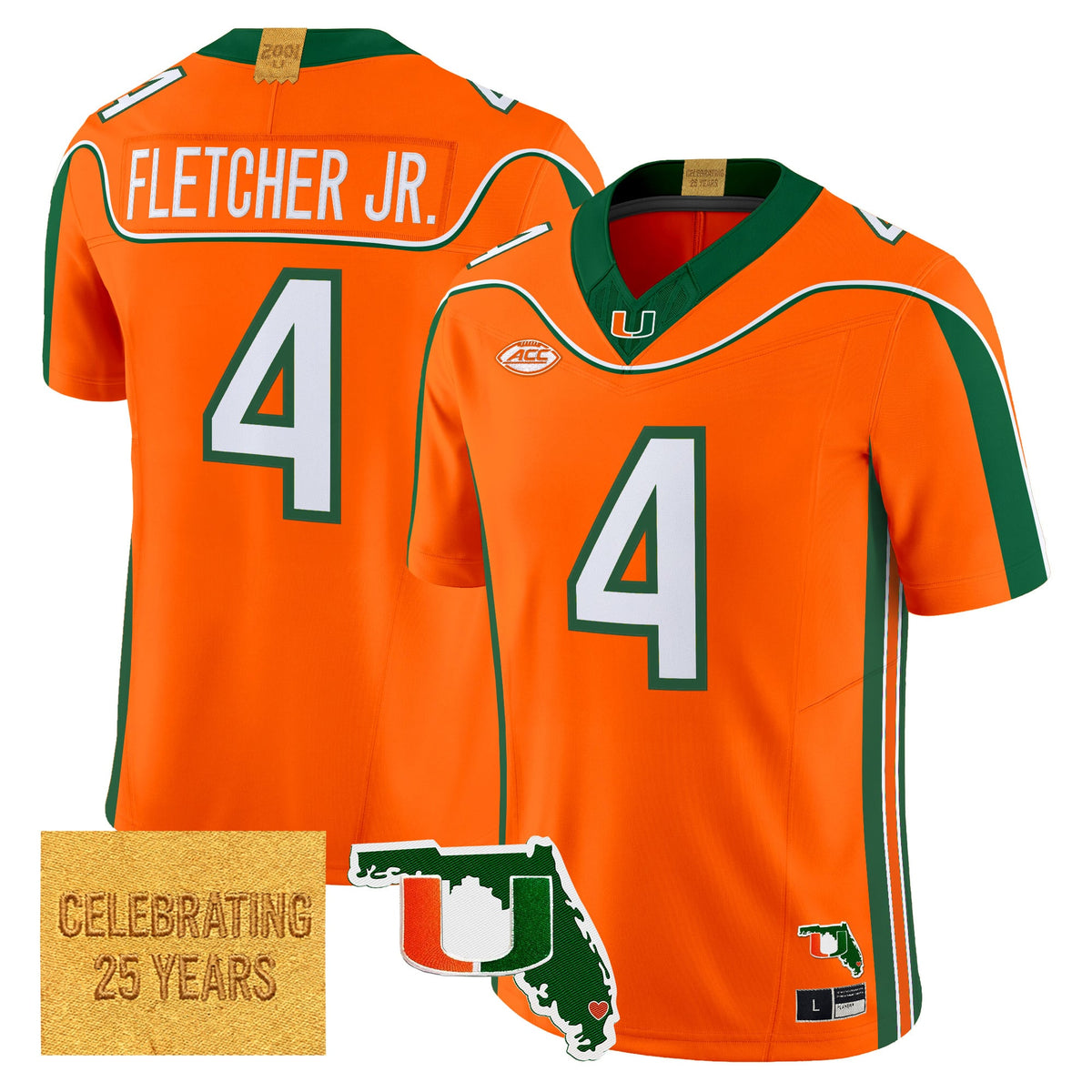 Miami Hurricanes 2001 Throwback Vapor Limited Jersey - Florida Patch - Stitched