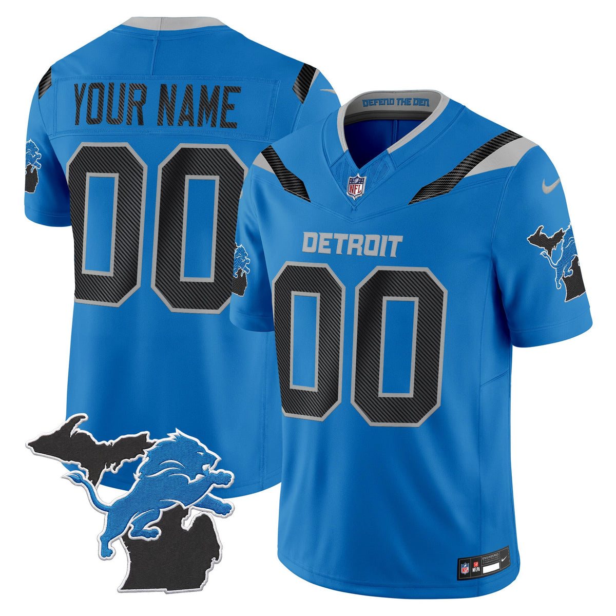 Detroit Lions 2026 "Rivalries" Vapor Limited Custom Jersey - Michigan Patch - Stitched