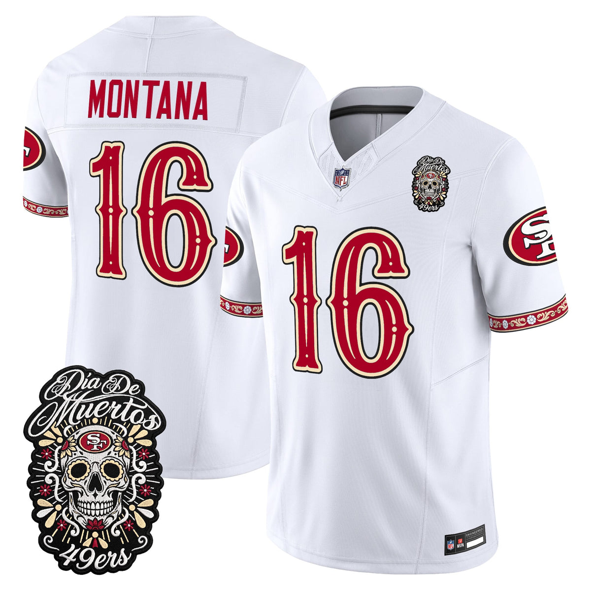  San Francisco 49ers Día de los Muertos Vapor Limited Jersey - Stitched