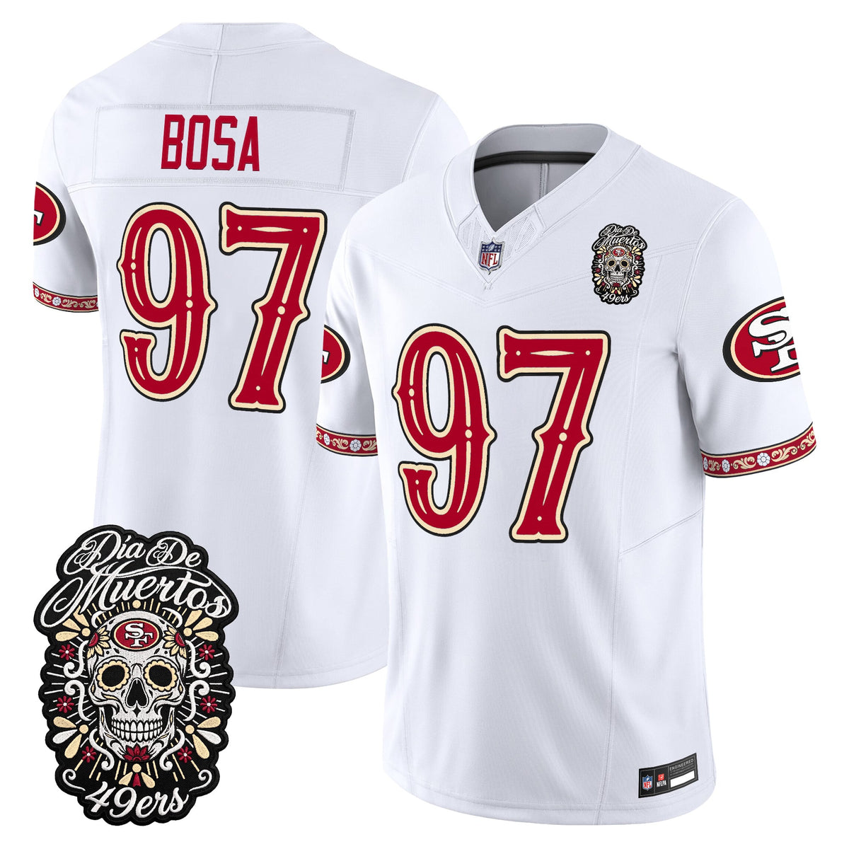  San Francisco 49ers Día de los Muertos Vapor Limited Jersey - Stitched