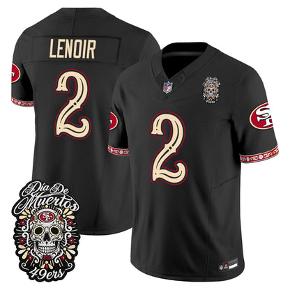  San Francisco 49ers Día de los Muertos Vapor Limited Jersey - Stitched