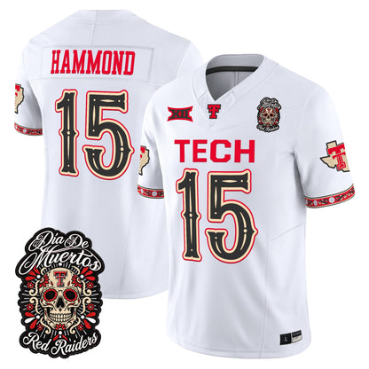  Texas Tech Red Raiders Día de los Muertos Vapor Limited Jersey - Stitched