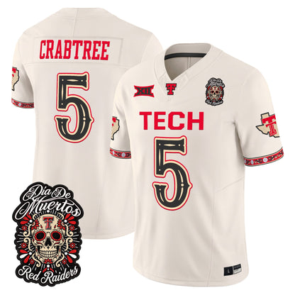  Texas Tech Red Raiders Día de los Muertos Vapor Limited Jersey - Stitched