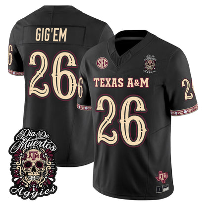  Texas A&M Aggies Día de los Muertos Vapor Limited Jersey - Stitched