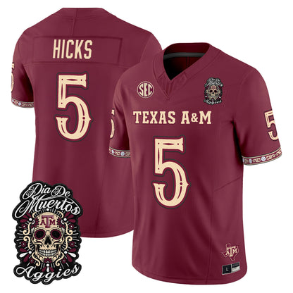  Texas A&M Aggies Día de los Muertos Vapor Limited Jersey - Stitched