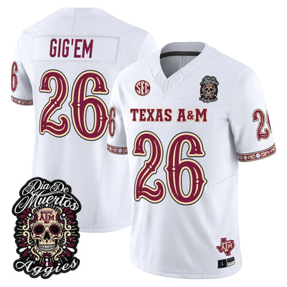  Texas A&M Aggies Día de los Muertos Vapor Limited Jersey - Stitched