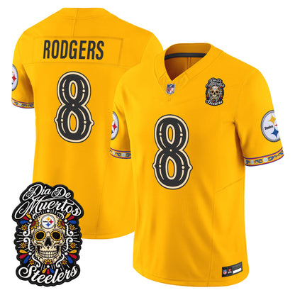  Pittsburgh Steelers Día de los Muertos Vapor Limited Jersey - Stitched