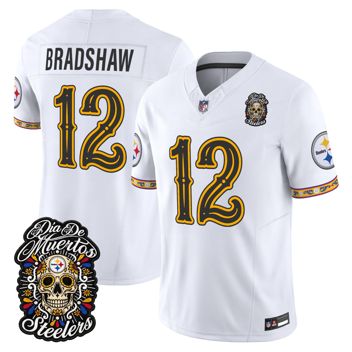  Pittsburgh Steelers Día de los Muertos Vapor Limited Jersey - Stitched