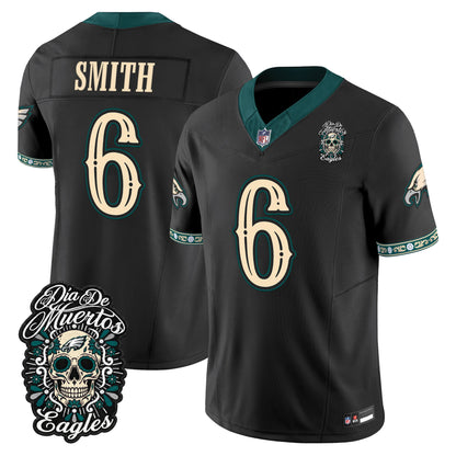  Philadelphia Eagles Día de los Muertos Vapor Limited Jersey - Stitched