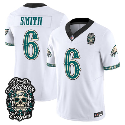  Philadelphia Eagles Día de los Muertos Vapor Limited Jersey - Stitched
