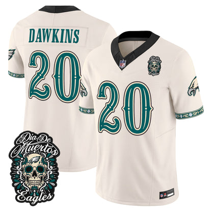  Philadelphia Eagles Día de los Muertos Vapor Limited Jersey - Stitched