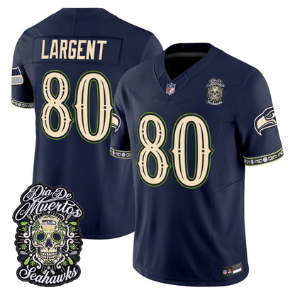  Seattle Seahawks Día de los Muertos Vapor Limited Jersey - Stitched