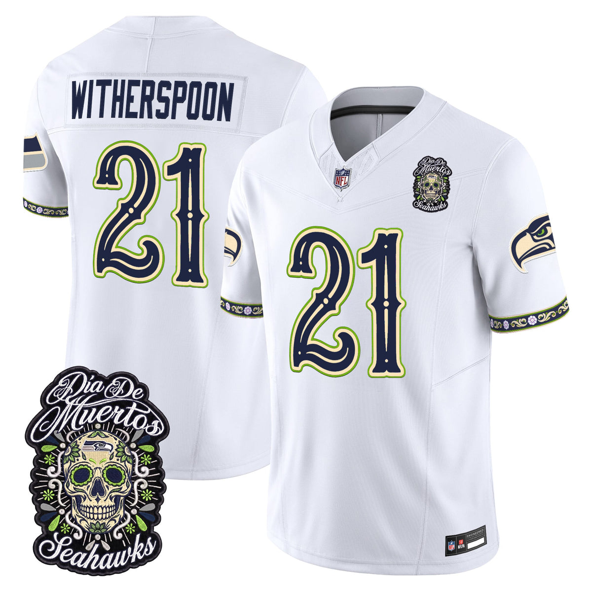  Seattle Seahawks Día de los Muertos Vapor Limited Jersey - Stitched