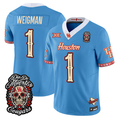  Houston Cougars Día de los Muertos Vapor Limited Jersey - Stitched