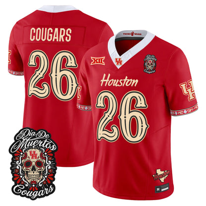  Houston Cougars Día de los Muertos Vapor Limited Jersey - Stitched