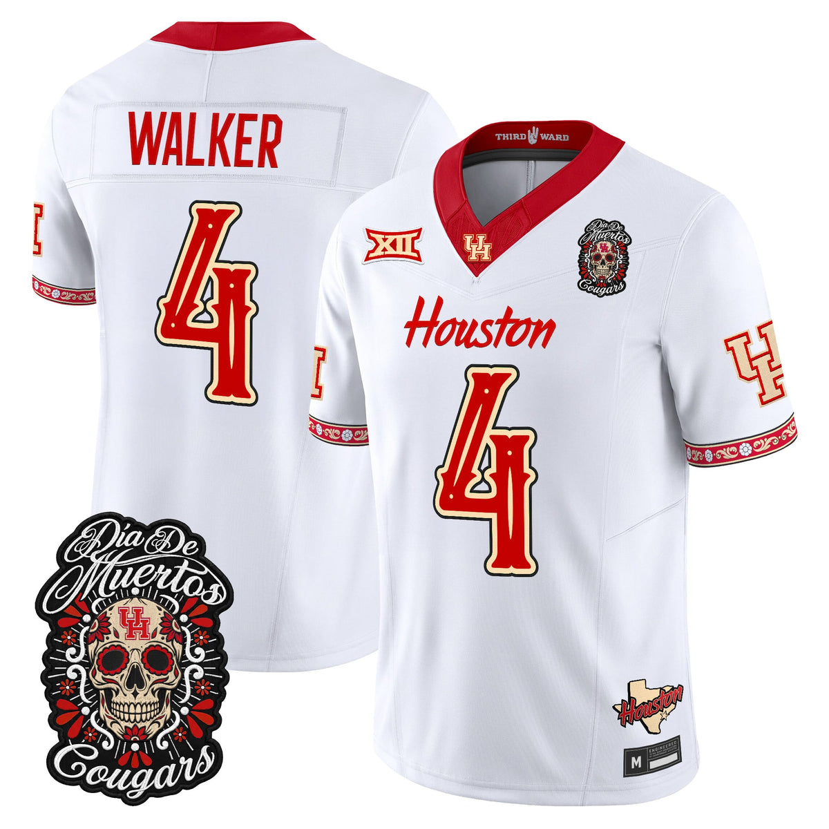  Houston Cougars Día de los Muertos Vapor Limited Jersey - Stitched