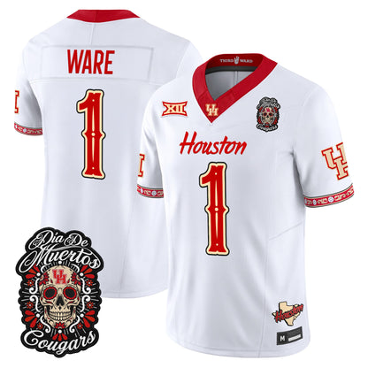  Houston Cougars Día de los Muertos Vapor Limited Jersey - Stitched