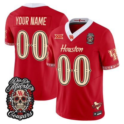 Houston Cougars Día de los Muertos Vapor Limited Custom Jersey - Stitched