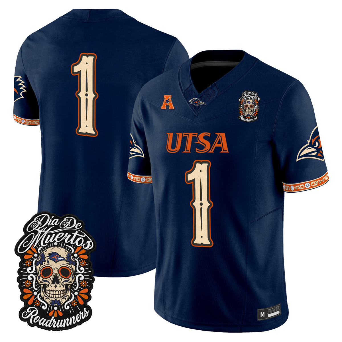  UTSA Roadrunners Día de los Muertos Vapor Limited Jersey - Stitched