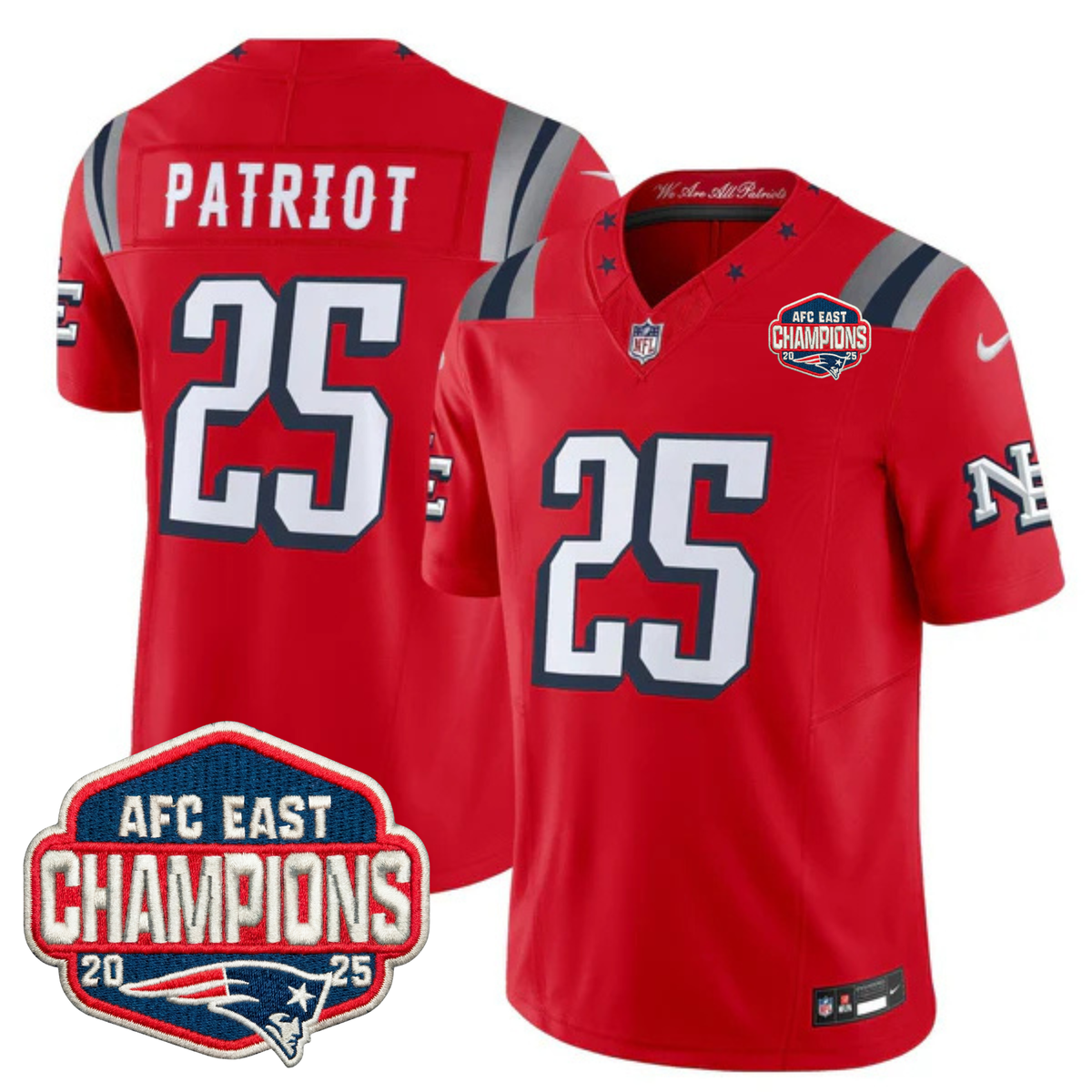 NE 2025 "Rivalries" AFC East Champions Vapor Limited Jersey - Stitched
