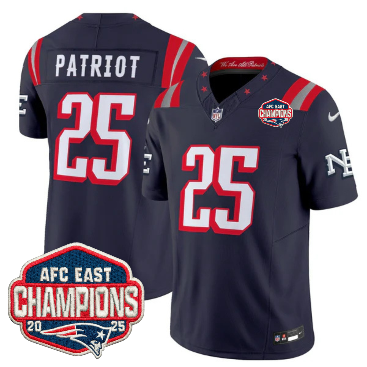 NE 2025 "Rivalries" AFC East Champions Vapor Limited Jersey - Stitched