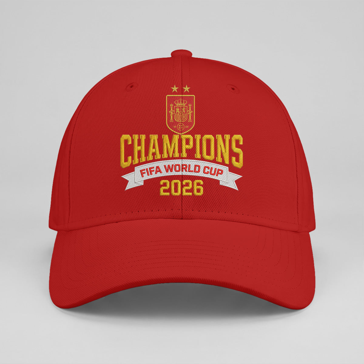 Spain 2026 Soccer Champion Baseball Embroidered Cap