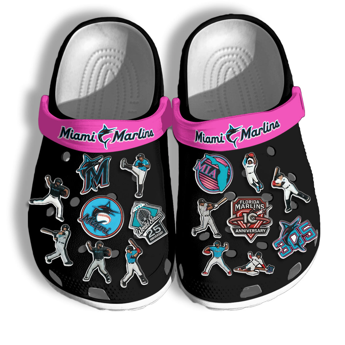 MIA 2026 Black Pink clogs - Charms Gift Set