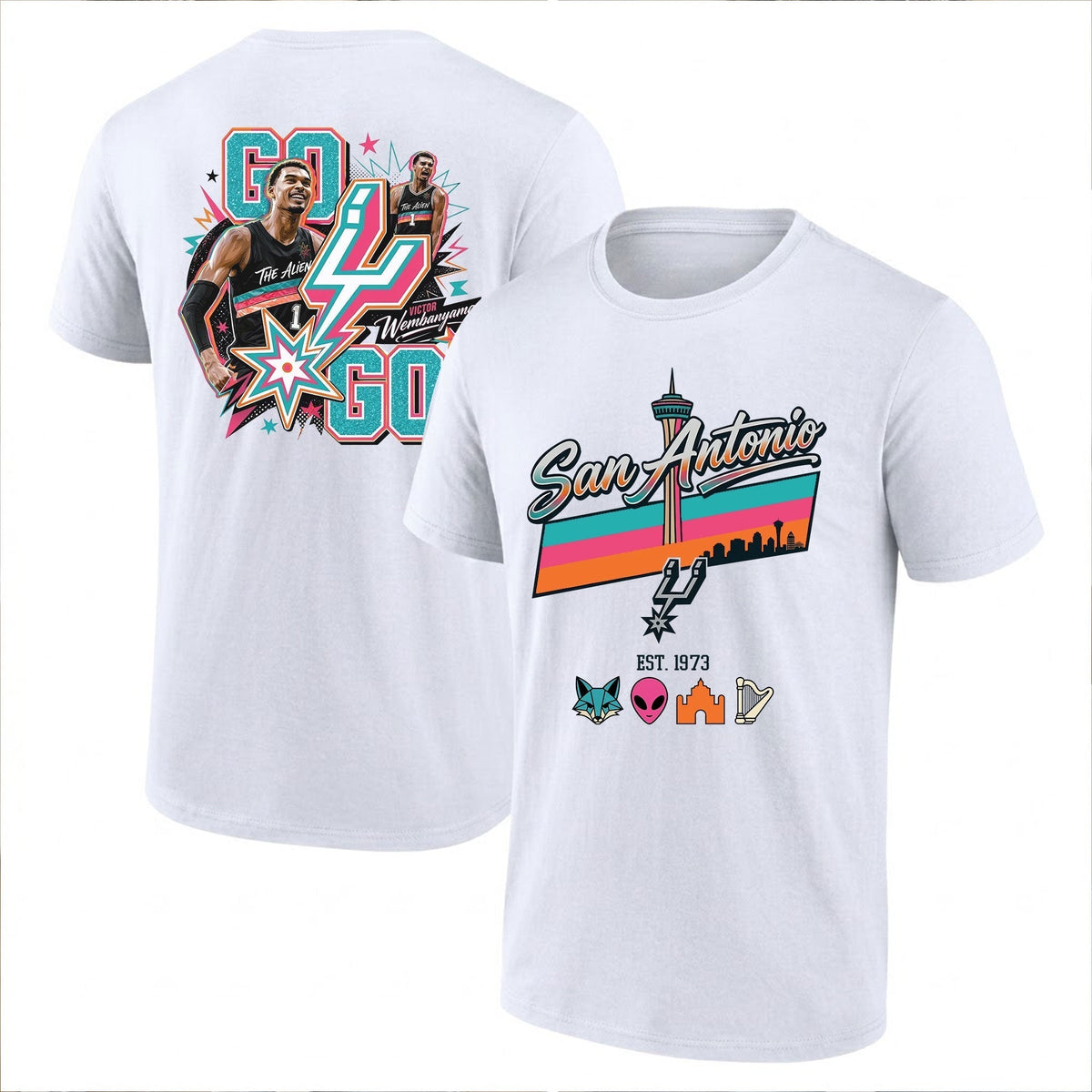 SAS 2026 NBA Victor Wembanyama Printed T-Shirt