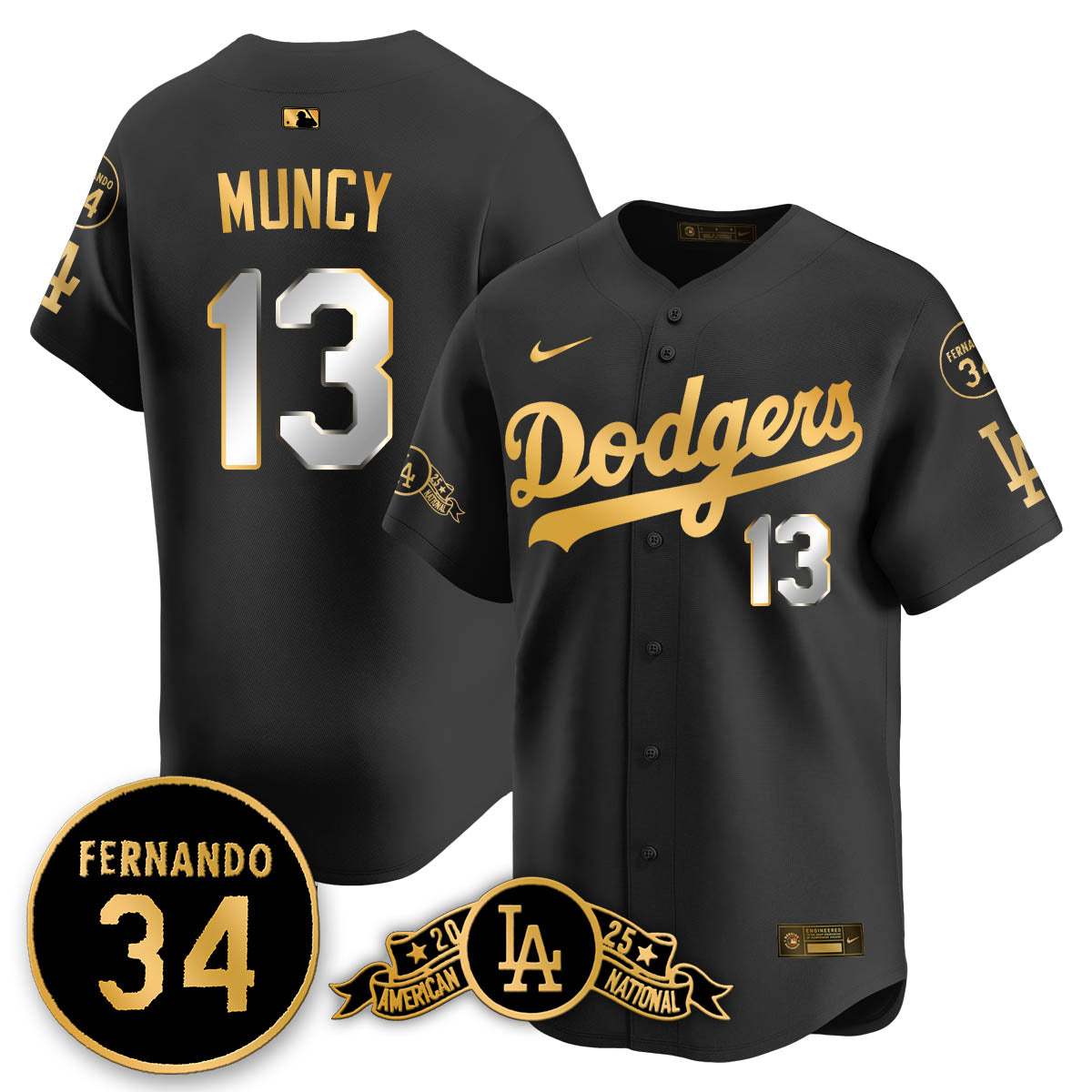 LAD 2025 National League Champions Jersey - Stitched