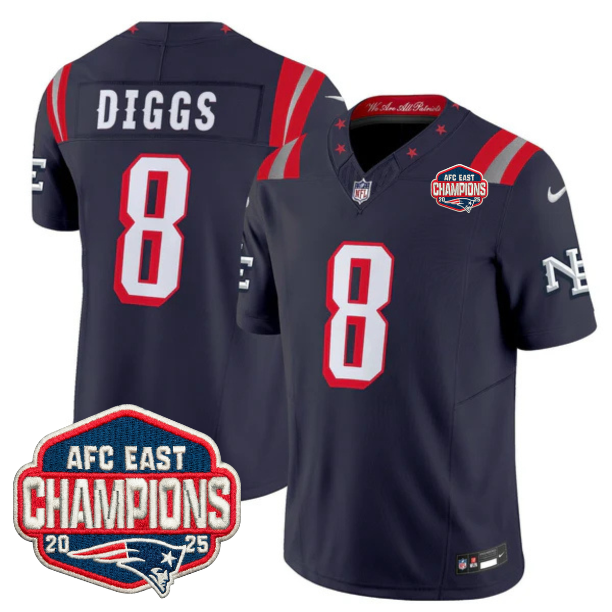 NE 2025 "Rivalries" AFC East Champions Vapor Limited Jersey - Stitched