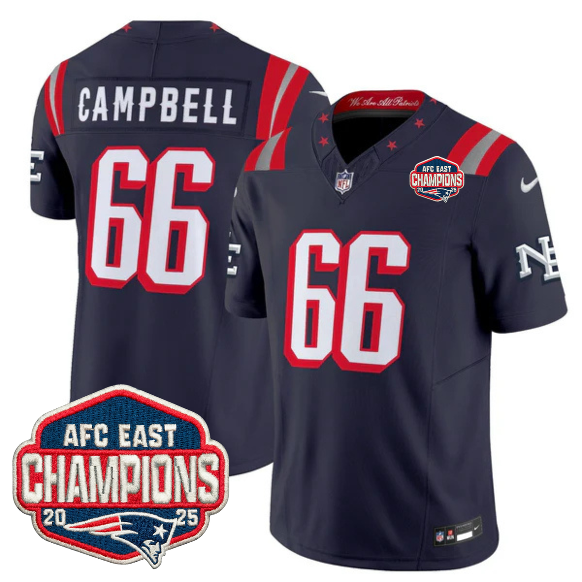 NE 2025 "Rivalries" AFC East Champions Vapor Limited Jersey - Stitched