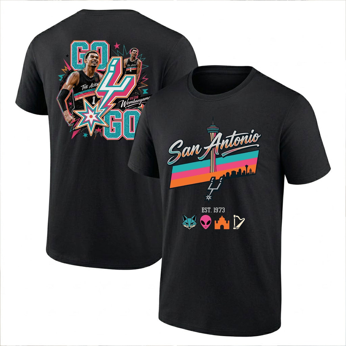 SAS 2026 NBA Victor Wembanyama Printed T-Shirt
