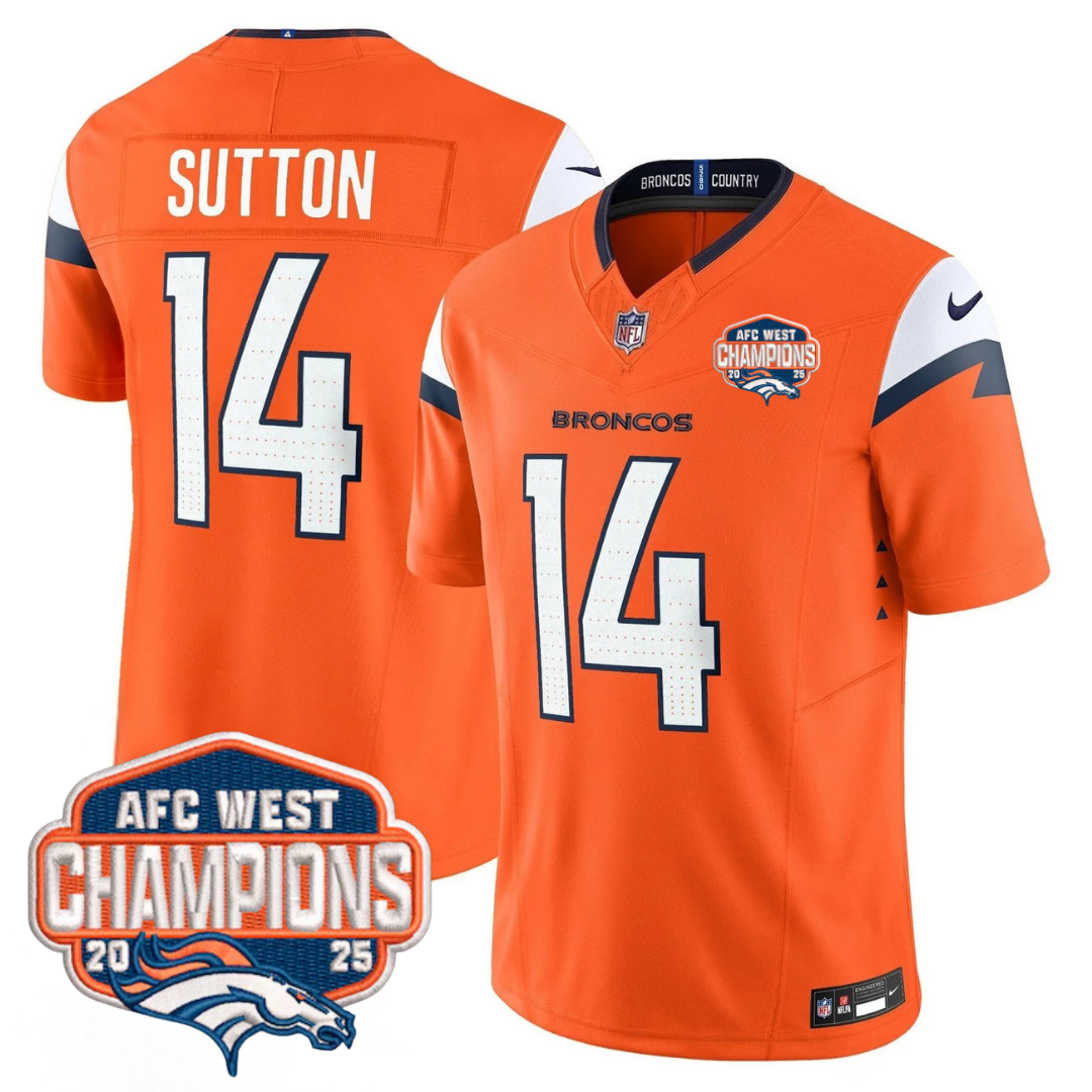 DEN AFC West Champions Patch Vapor Limited Jersey V2 - Stitched