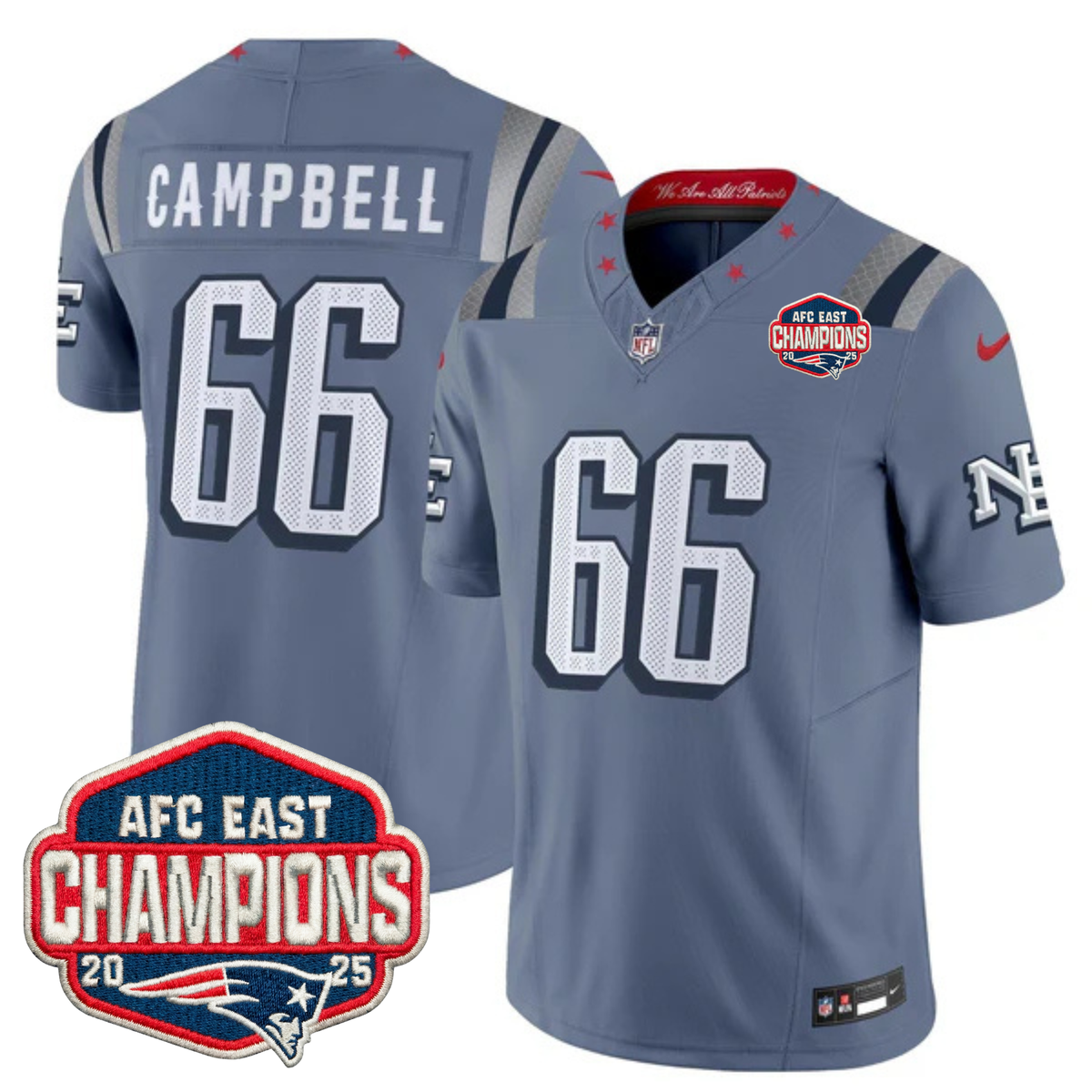 NE 2025 "Rivalries" AFC East Champions Vapor Limited Jersey - Stitched